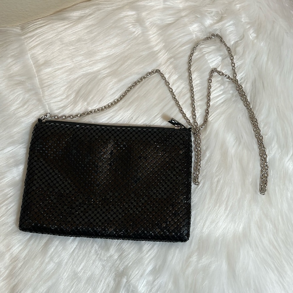 Jessica McClintock Black Silver Purse